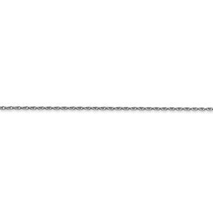 14k White Gold 0.7mm Cable Rope Necklace Choker Pendant Chain