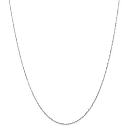 14k white gold 0.7mm cable rope necklace choker pendant chain