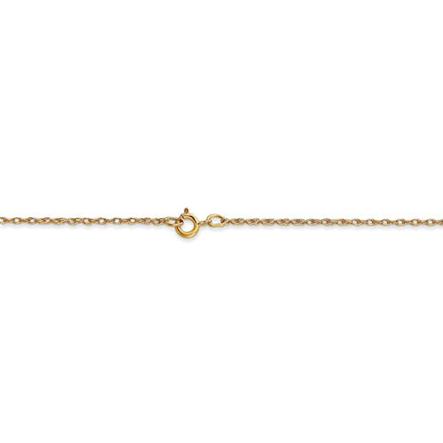 14k yellow gold 0.7mm cable rope necklace choker pendant chain