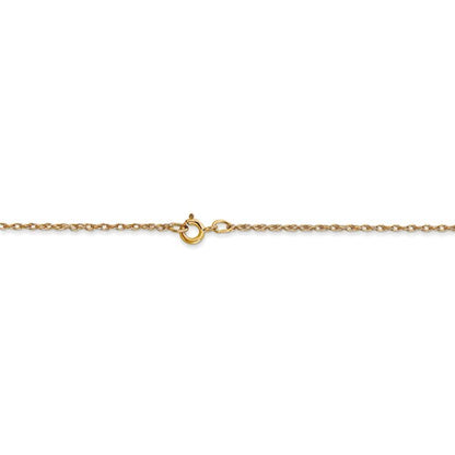14k yellow gold 0.7mm cable rope necklace choker pendant chain