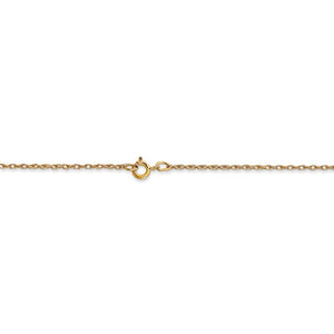 14k Yellow Gold 0.7mm Cable Rope Necklace Choker Pendant Chain