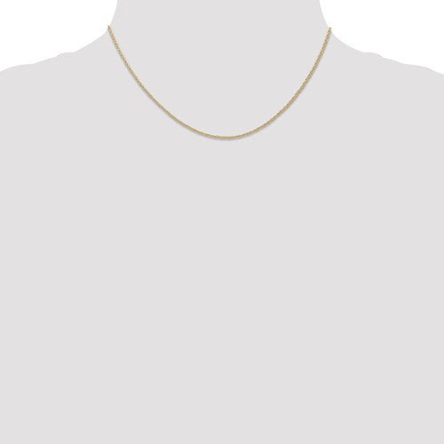 14k yellow gold 0.7mm cable rope necklace choker pendant chain