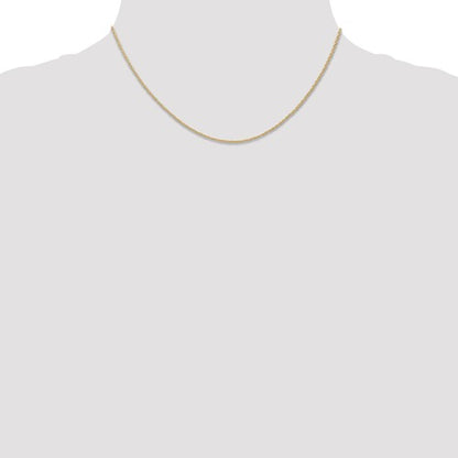 14k yellow gold 0.7mm cable rope necklace choker pendant chain
