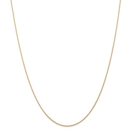 14k yellow gold 0.7mm cable rope necklace choker pendant chain