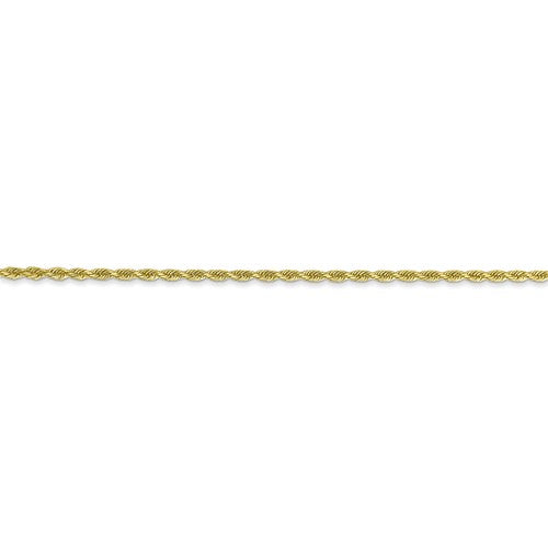 10k yellow gold 1.75mm diamond cut rope bracelet anklet necklace pendant chain