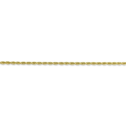 10k yellow gold 1.75mm diamond cut rope bracelet anklet necklace pendant chain