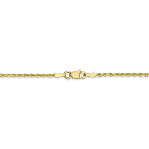 10k yellow gold 1.75mm diamond cut rope bracelet anklet necklace pendant chain