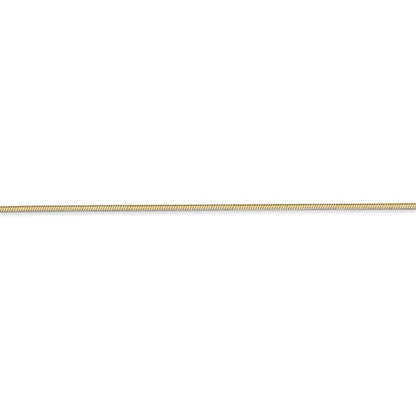 14k yellow gold 1.2mm octagonal snake bracelet anklet necklace choker pendant chain