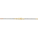 Загрузить изображение в средство просмотра галереи, 14K Yellow White Rose Gold Tri Color 1.75mm Diamond Cut Rope Bracelet Anklet Choker Necklace Chain
