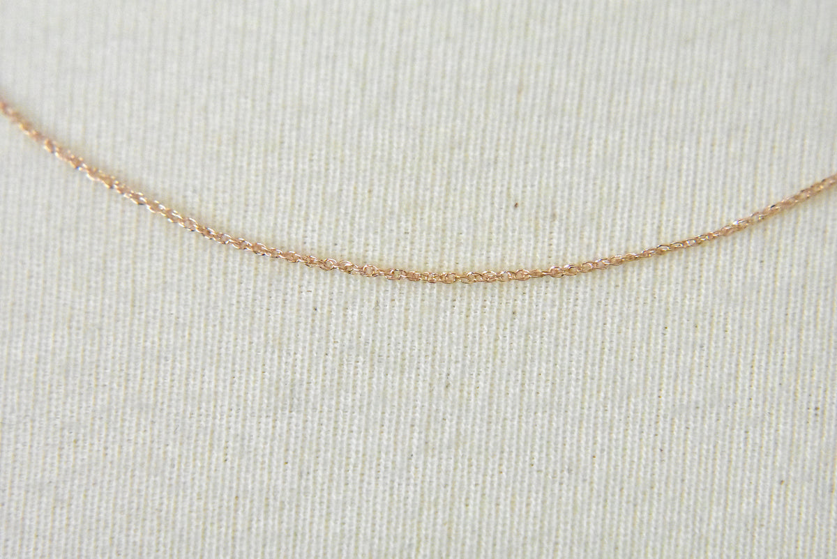 14k rose gold 0.70mm rope bracelet anklet choker necklace pendant chain