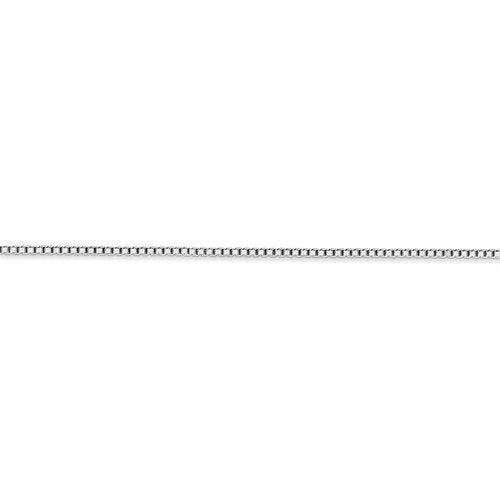 10k white gold 1.25mm polished box choker necklace pendant chain