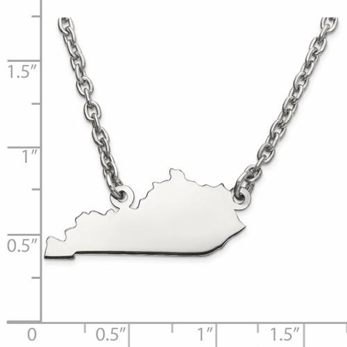 14k gold or sterling silver kentucky ky state name necklace personalized monogram