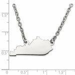 Загрузить изображение в средство просмотра галереи, 14K Gold or Sterling Silver Kentucky KY State Name Necklace Personalized Monogram

