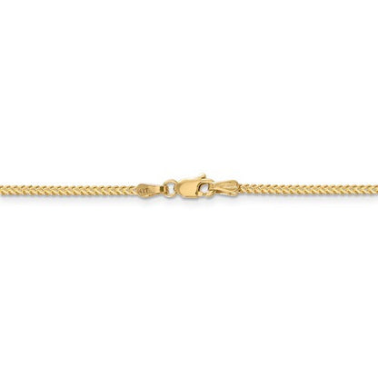 14k yellow gold 1.3mm polished franco bracelet anklet choker necklace pendant chain