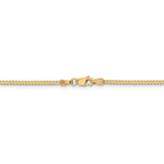 이미지를 갤러리 뷰어에 로드 , 14K Yellow Gold 1.3mm Polished Franco Bracelet Anklet Choker Necklace Pendant Chain
