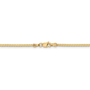 14K Yellow Gold 1.3mm Polished Franco Bracelet Anklet Choker Necklace Pendant Chain