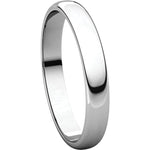 Load image into Gallery viewer, 14k White Gold 3mm Wedding Anniversary Promise Ring Band Half Round Light
