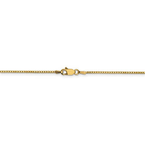 14k yellow gold 1.05mm box bracelet anklet choker necklace pendant chain