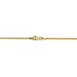 14K Yellow Gold 1.05mm Box Bracelet Anklet Choker Necklace Pendant Chain