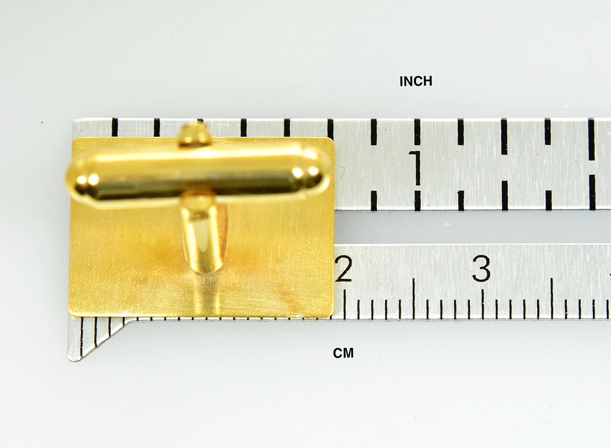 14k yellow 14k white gold sterling silver rectangle cufflinks cuff links personalized monogram
