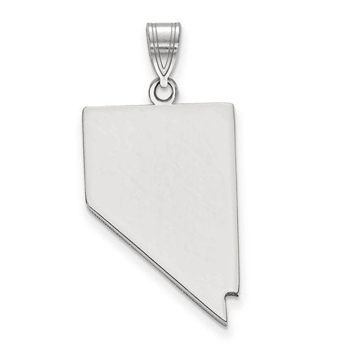 14k gold or sterling silver nevada nv state map pendant charm personalized monogram