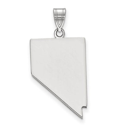 14k gold or sterling silver nevada nv state map pendant charm personalized monogram