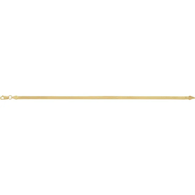 14k yellow white gold 2.8mm flexible herringbone bracelet anklet choker necklace pendant chain