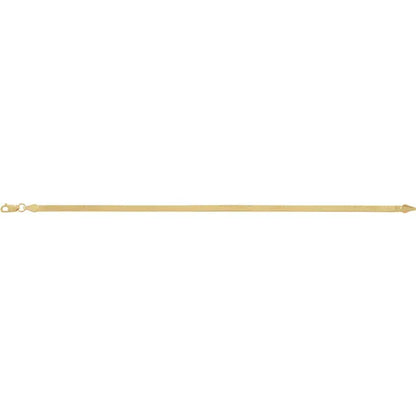 14k yellow white gold 2.8mm flexible herringbone bracelet anklet choker necklace pendant chain