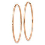 Load image into Gallery viewer, 14k Rose Gold Classic Endless Round Hoop Earrings 33mm x 1.25mm
