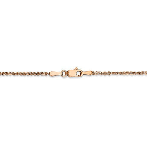 14k rose gold 1.7mm rope bracelet anklet choker necklace pendant chain