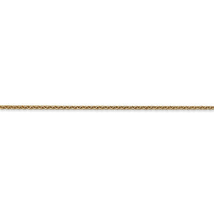 14k yellow gold 1.6mm round open link cable bracelet anklet choker necklace pendant chain