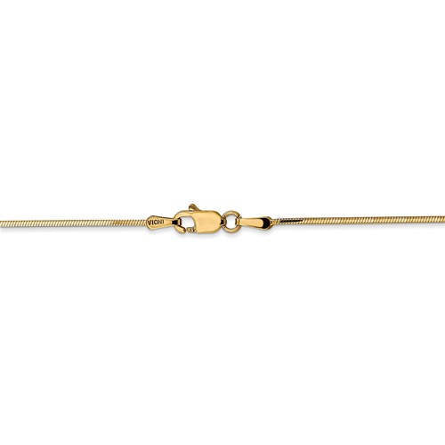 14k yellow gold 1.2mm octagonal snake bracelet anklet necklace choker pendant chain