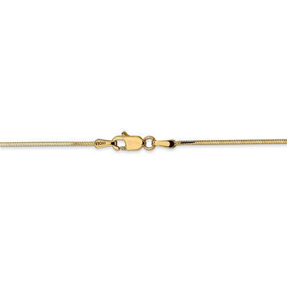 14k yellow gold 1.2mm octagonal snake bracelet anklet necklace choker pendant chain