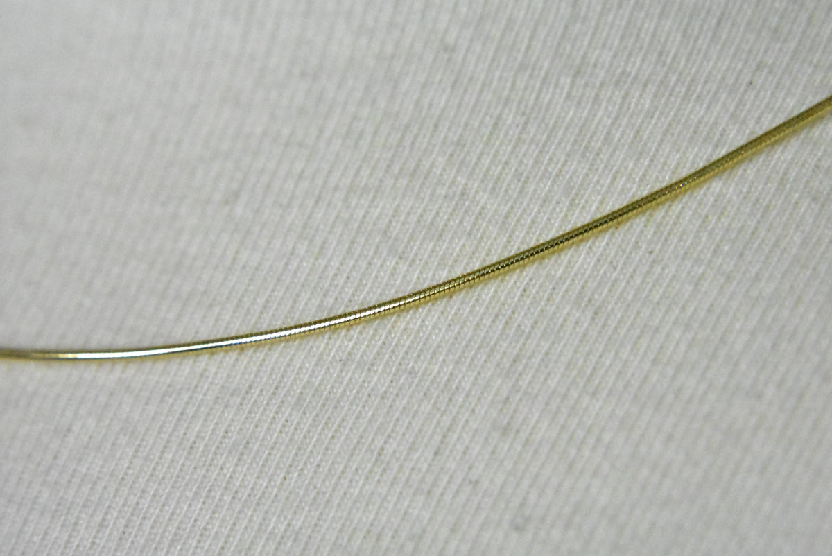14k yellow gold 0.80mm classic round snake bracelet anklet necklace pendant chain