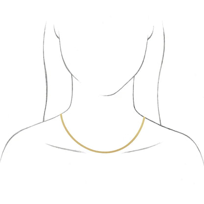 14k yellow white gold 2.8mm flexible herringbone bracelet anklet choker necklace pendant chain