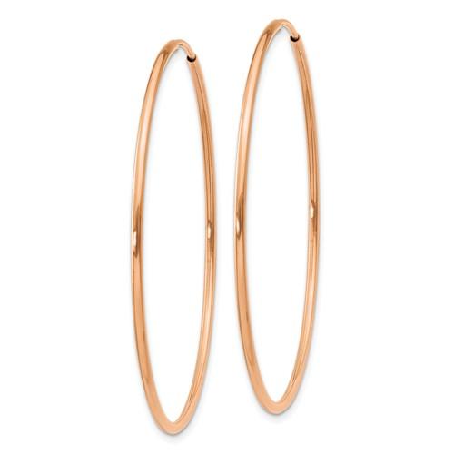 14k rose gold classic endless round hoop earrings 41mm x 1.25mm