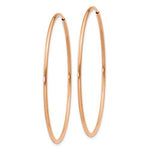 이미지를 갤러리 뷰어에 로드 , 14k Rose Gold Classic Endless Round Hoop Earrings 41mm x 1.25mm
