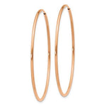 画像をギャラリービューアに読み込む, 14k Rose Gold Classic Endless Round Hoop Earrings 41mm x 1.25mm
