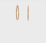 Load and play video in Gallery viewer, 14k Yellow Gold Round Endless Hoop Earrings 30mm x 2mm

