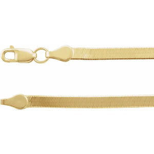 14k Yellow White Gold 2.8mm Flexible Herringbone Bracelet Anklet Choker Necklace Pendant Chain
