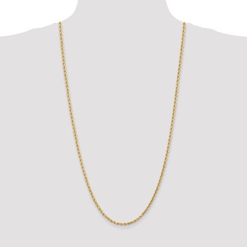 14k solid yellow gold 3.2mm diamond cut rope bracelet anklet choker necklace pendant chain