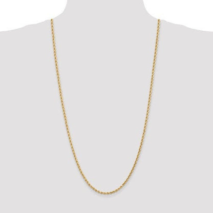 14k solid yellow gold 3.2mm diamond cut rope bracelet anklet choker necklace pendant chain
