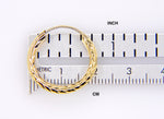 Load image into Gallery viewer, 14k Yellow Gold Diamond Cut Classic Endless Hoop Earrings 18mm x 3mm
