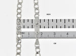 Kép betöltése a galériamegjelenítőbe: 14K White Gold 4.3mm Curb Bracelet Anklet Choker Necklace Pendant Chain
