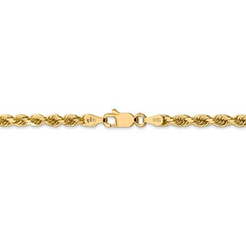 14k¬†solid yellow gold 3.5mm diamond cut rope bracelet anklet necklace pendant chain
