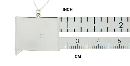 14k 10k yellow rose white gold diamond silver colorado co state map personalized city necklace