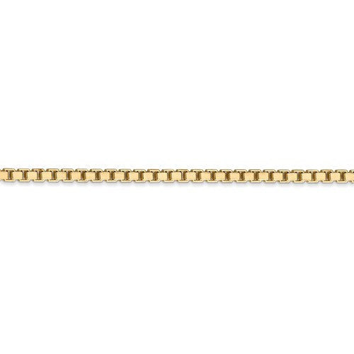 14k yellow gold 2.5mm box bracelet anklet choker necklace pendant chain