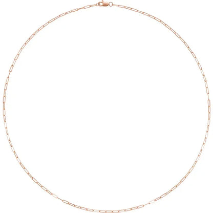 14k yellow rose white gold sterling silver 1.95mm elongated paper clip link bracelet anklet choker necklace pendant chain