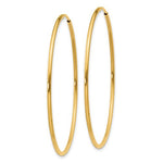 Lade das Bild in den Galerie-Viewer, 14k Yellow Gold Round Endless Hoop Earrings 40mm x 1.25mm
