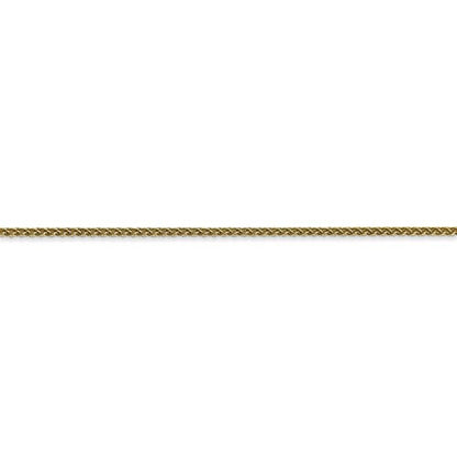 10k yellow gold 1.25mm spiga bracelet anklet choker necklace pendant chain lobster clasp